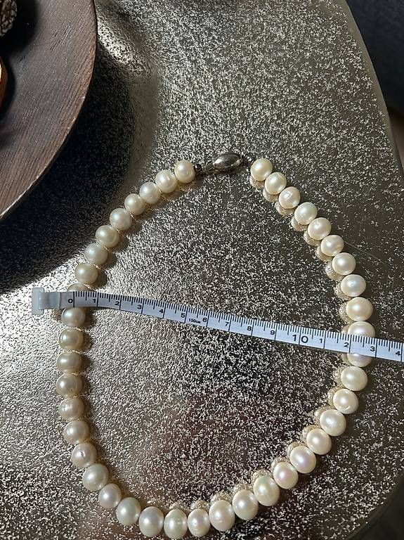 Perle (finte): Elegante echte Süsswasser Perlenkette – Usato da Wettingen venduto da Nadinne 1