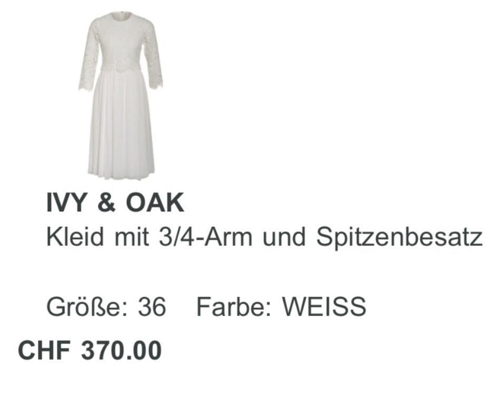 Vestiti: Iyv Oak Brautkleid Gr. 36 Hochzeit – Usato da Huttwil venduto da liwttuh 2