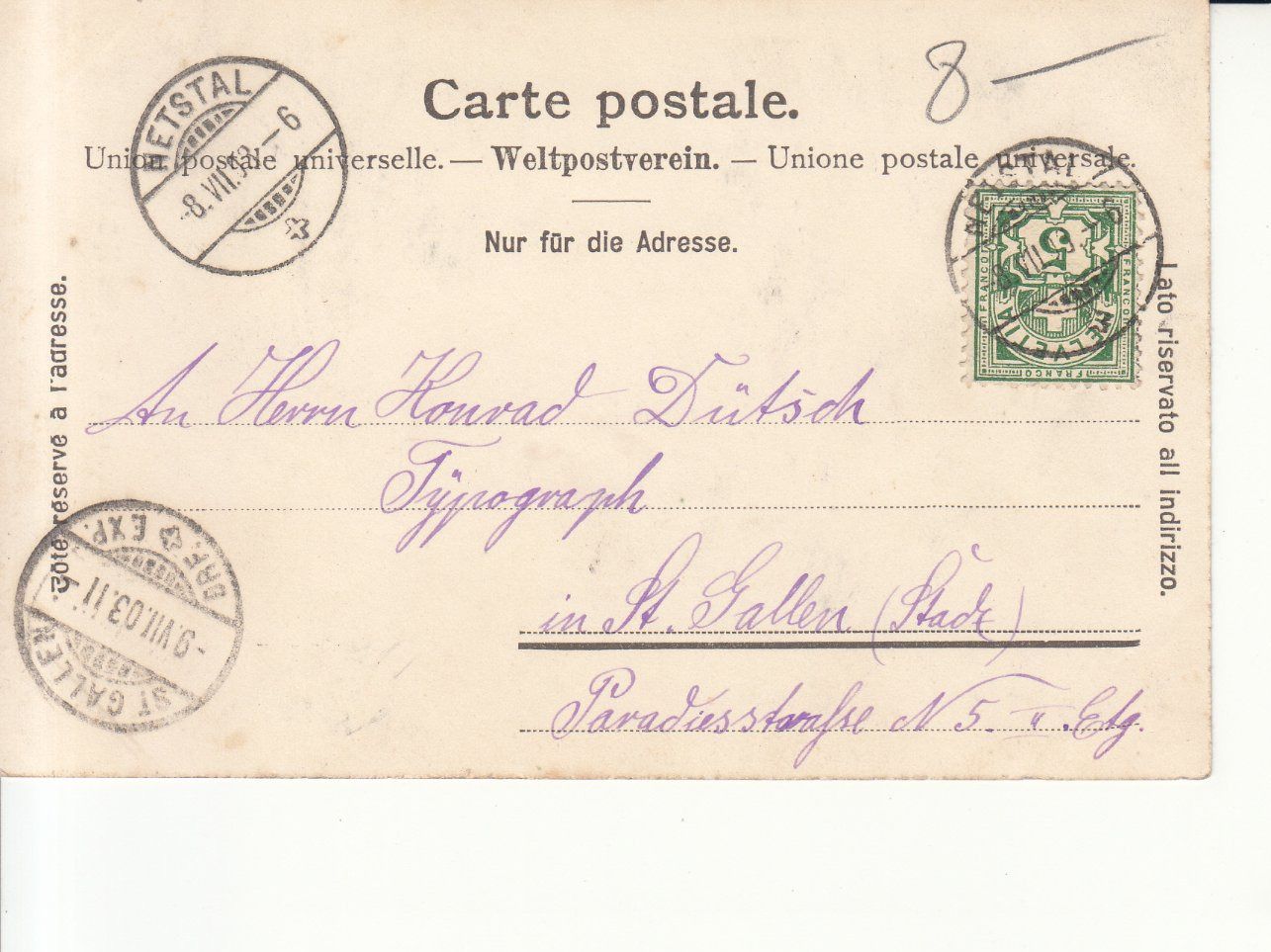 Cartoline postali: Klöntal 1903 – Usato da Bürglen TG venduto da StampGraf 1