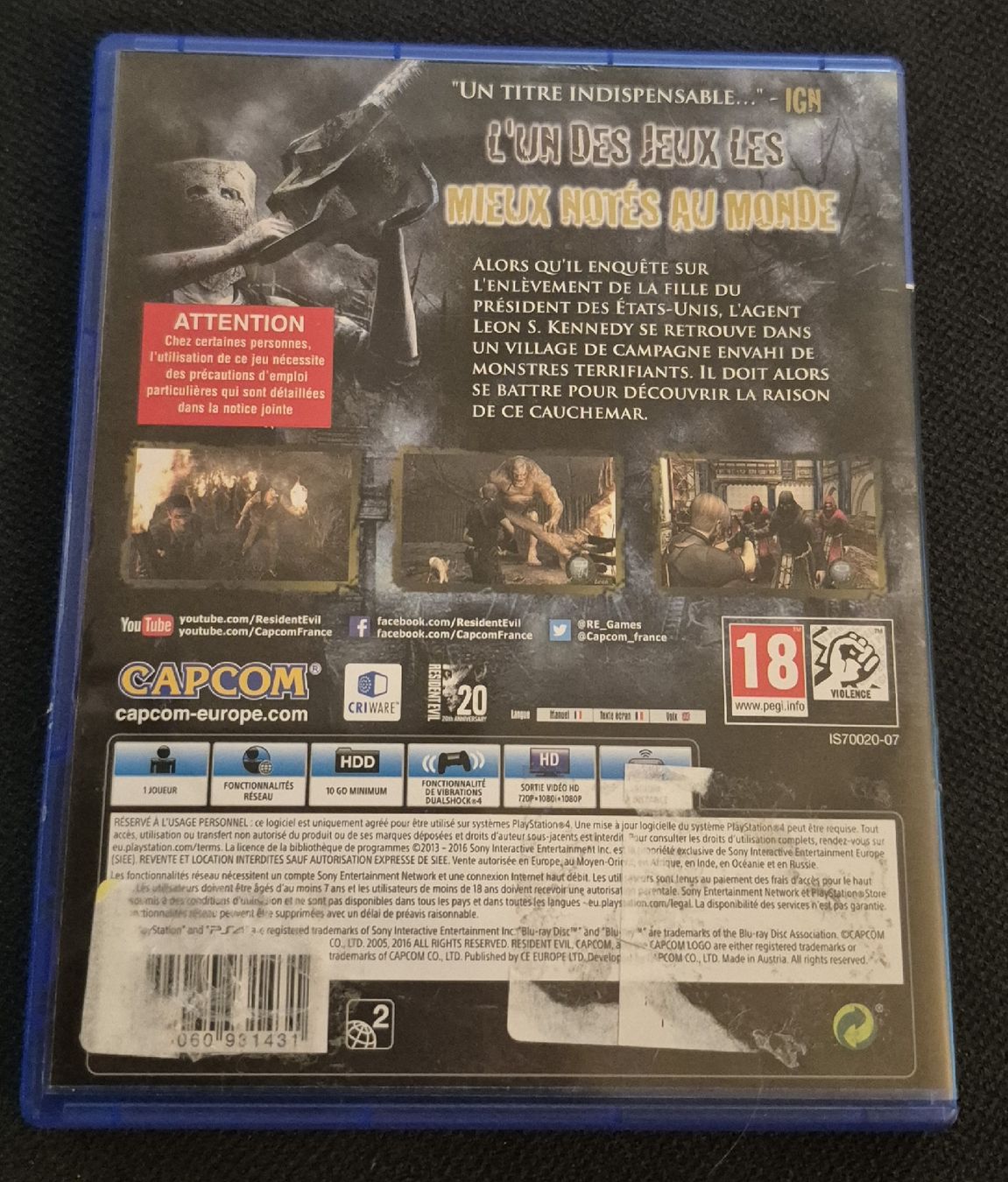Sony Giochi: RESIDENT EVIL 4 PS4 RETRO GAMING CAPCOM FRANÇAIS PS2 PS5 – Usato da Grand-Lancy venduto da luc111 1