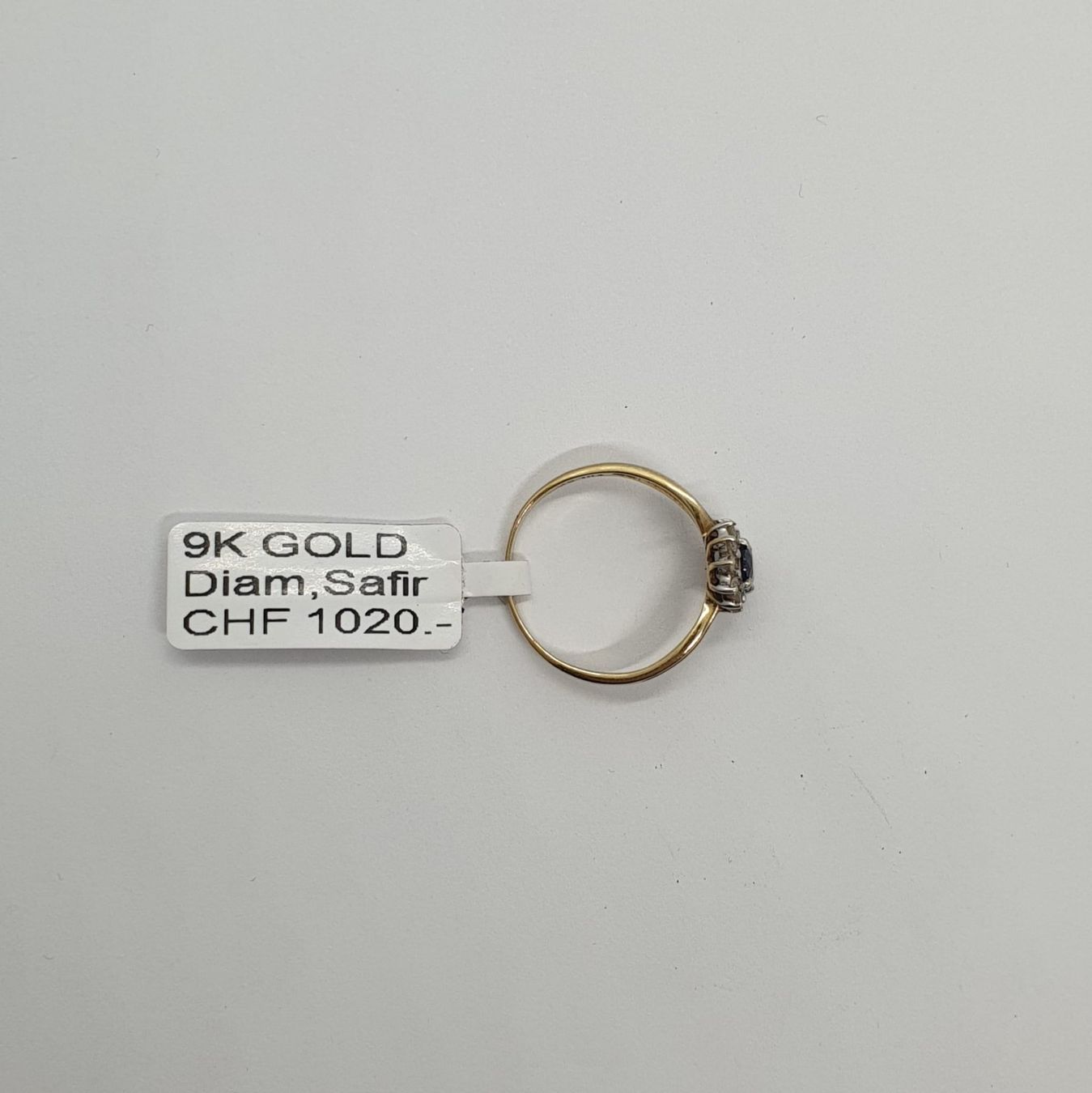 Anelli: Echt 9K Gold - Diamant, Saphir Ring – Usato da Luzern venduto da Luzern-Goldhaus 2