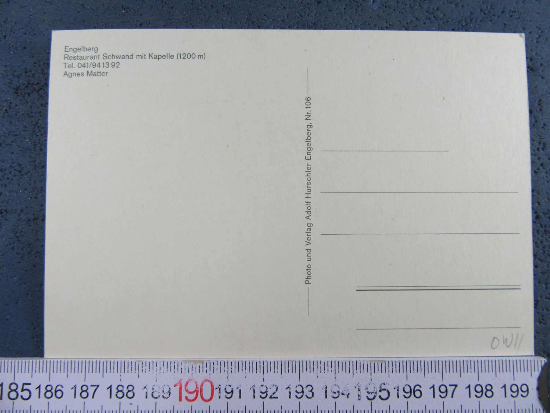 Cartes postales: ENGELBERG SCHWAN RESTAURANT MIT KAPELLE AK ONW – D'occasion à Ettingen par Hausi4711 1