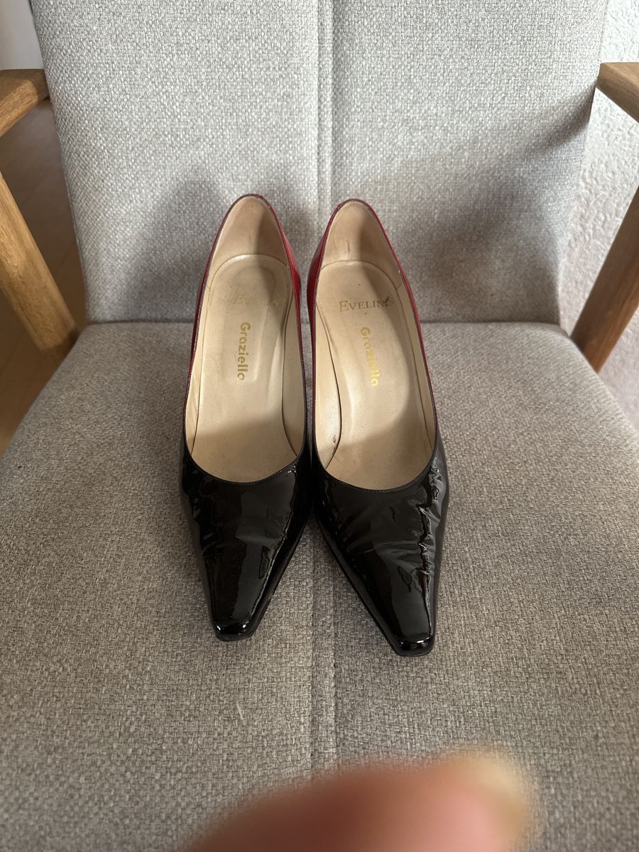 Scarpe da donna: Pümps Eveline Gr.39 schwarz rot – Usato da Dorf venduto da marfikgnidka 1