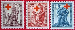 Timbres Liechtenstein Croix Rouge, série complète *