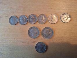 5, 10 und 20 Räppler, alt, 5 Räppler silberfarbig