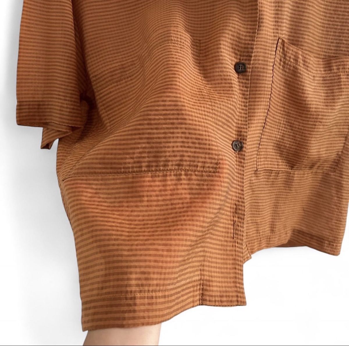 Camicette: KLOKE Bluse, Orangebraun, Gr. XS, Kurzarm – Usato da Basel venduto da A-Z-B 1