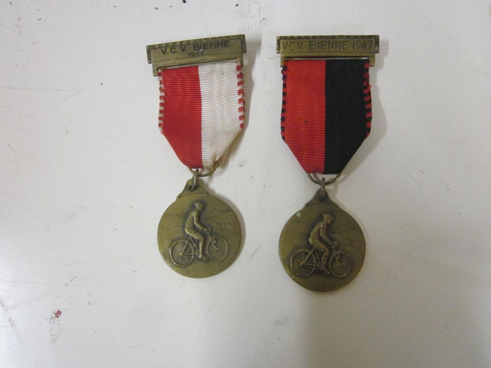 Médaille Ancienne Vélo Cycliste - Bronze - 6 Cm - Collection