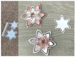 Stanzschablone Nr. R125, Blume 2er Set (Sizzix geeignet)