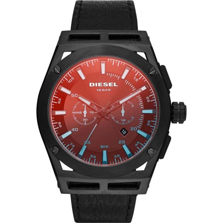 Diesel Orologi: Diesel Leder-Armbanduhr Timeframe "Schwarz" (FABRIKNEU) – Nuovo e nell'imballaggio originale da Aeschi SO venduto da Bluemail 2