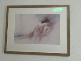Bild gerahmt Aquarell Liebende