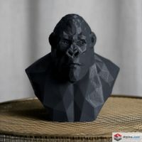 Geometric Gorilla Sculpture - 3D Printed