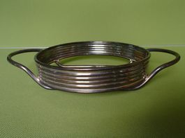 versilberter Halter für heisse Schalen zum servieren