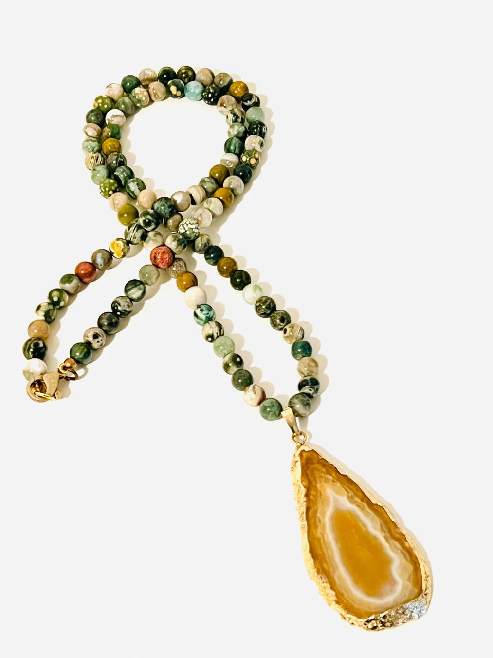 Ketten: Agate Pendant Necklace – Neu und originalverpackt aus Rüschlikon von topswissvintage 7