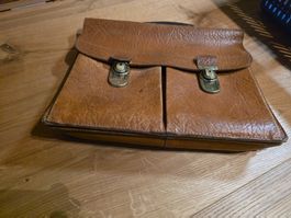 Vintage Kult: Homa Leder Lehrer Mappe Akten Tasche