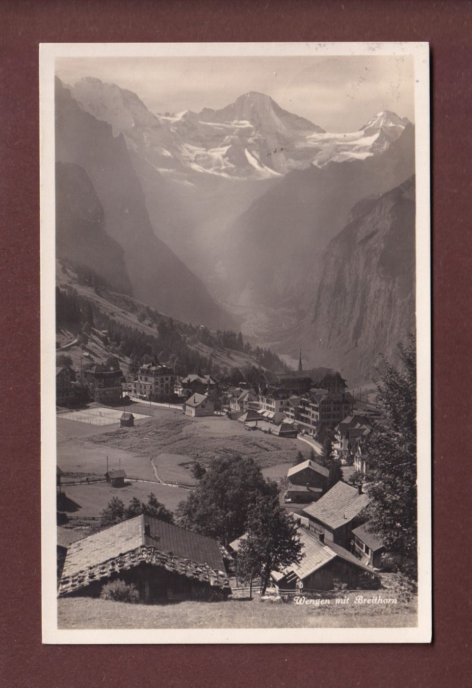 Ansichtskarten: WENGEN - Breithorn - 1927 – Gebraucht aus Pully von nicecards-shop