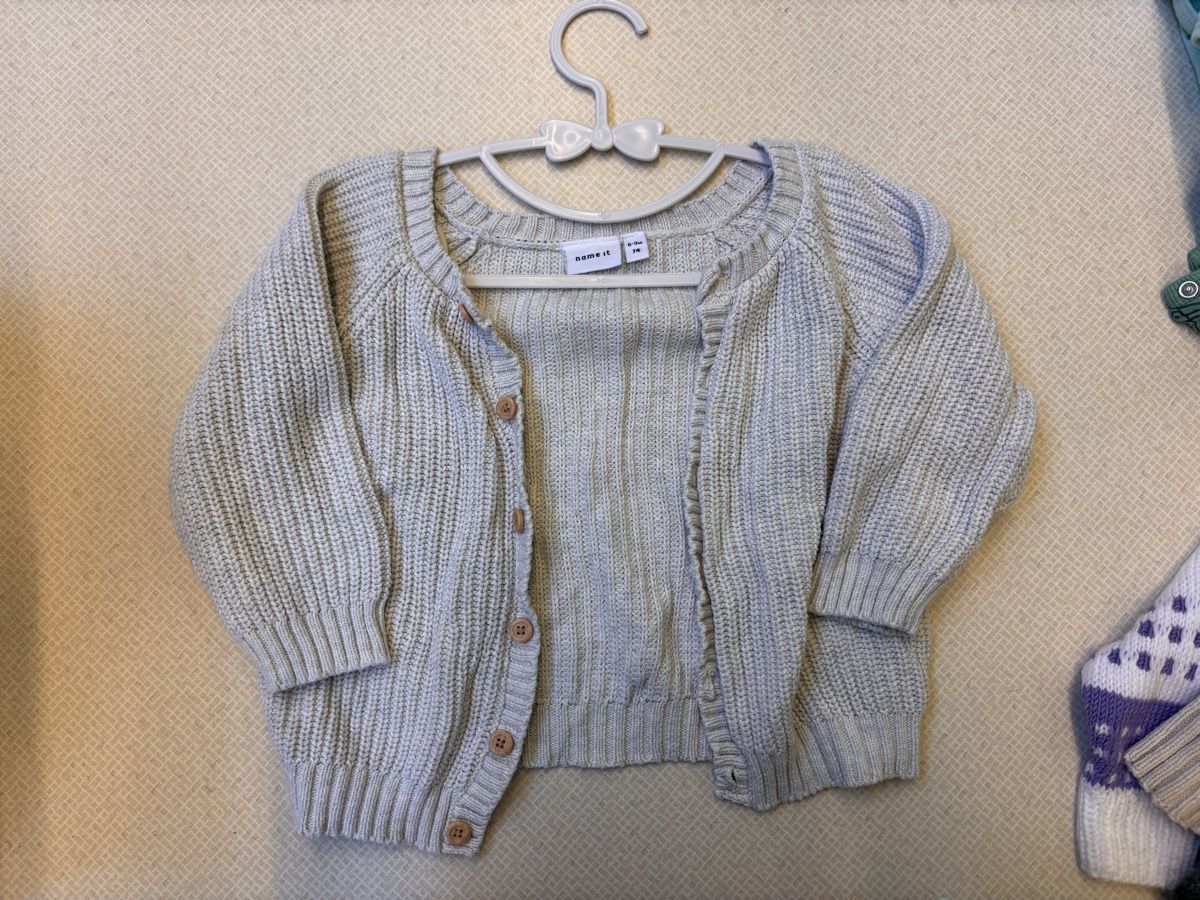 Name It Giacche & Cappotti: Strickjacke Name it Grösse 74 grau  – Usato da Wohlenschwil venduto da angelsweet