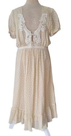 100% Seidenkleid beige von Sandro Gr.XS
