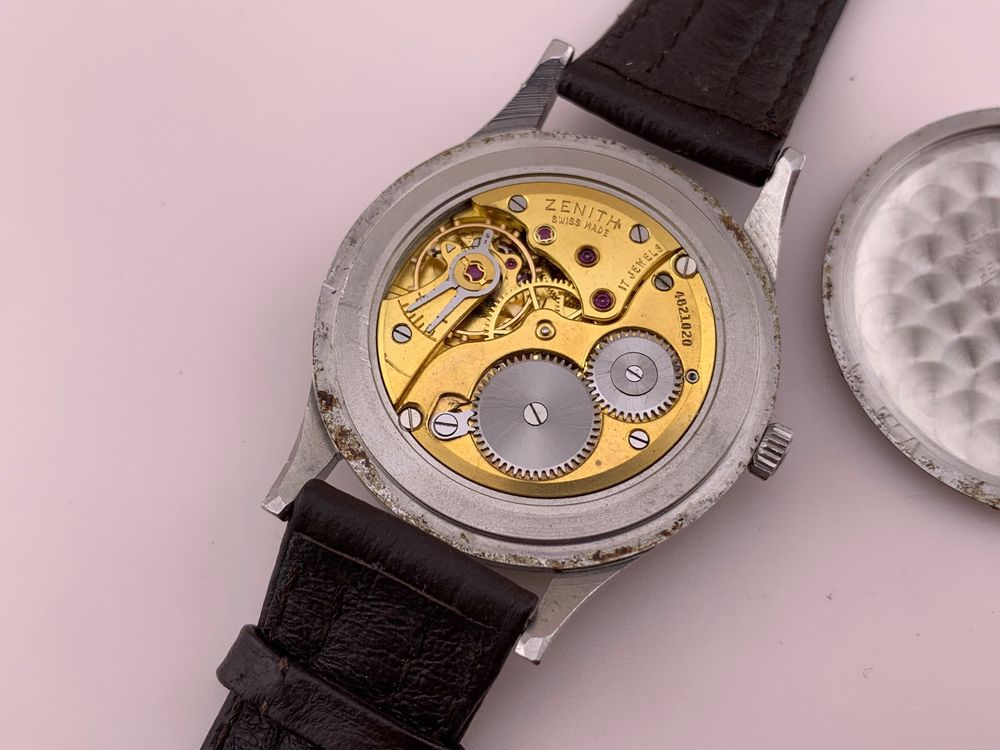 Handaufzug Uhr 38mm Vintage ZÉNITH En Acier Homme Herrenuhr