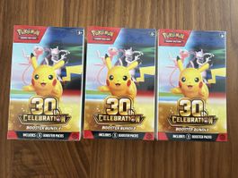 3x Pokemon 30th Booster Bundle Sealed Englisch