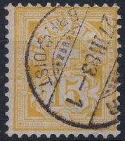 15 Rp. Wertziffer gelb mit sauberem Stempel vom 27 III 83
