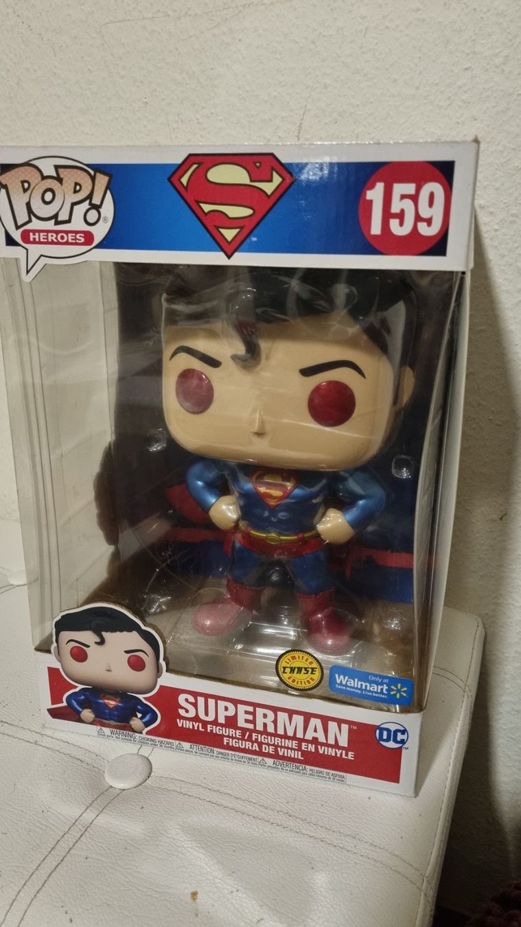 Funko Statuette: Funko Pop - Superman - Super Sized Jumbo - 159 - Chase – Nuovo e nell'imballaggio originale da Neuchâtel venduto da mepirata 8