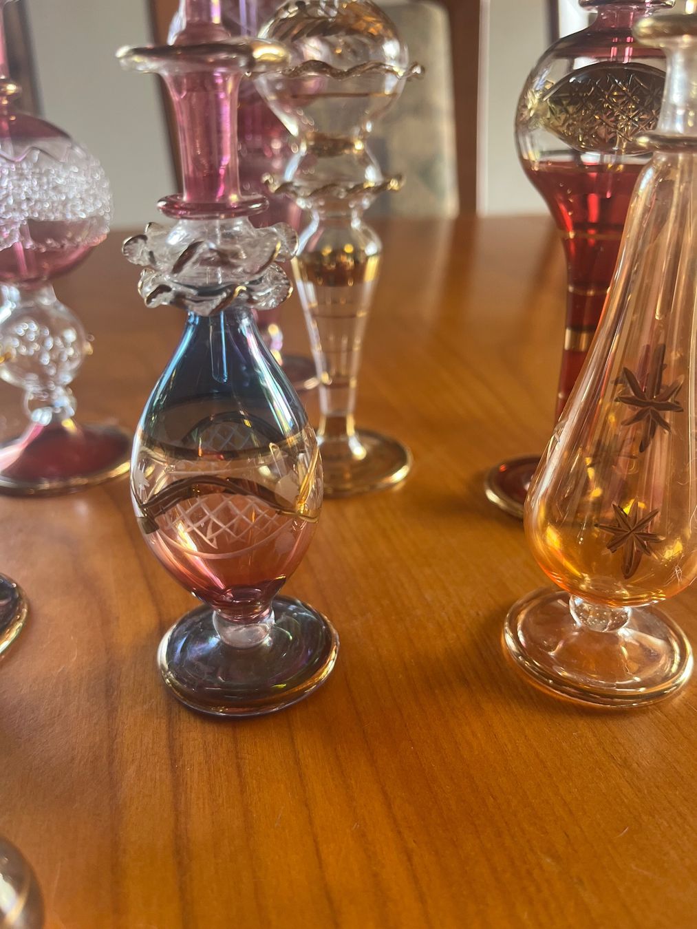 Flaconi: Sammlung aus 8 ägyptischen Parfum- oder Duftölflakons Glas – Usato da Balterswil venduto da AndreaBlume10 2