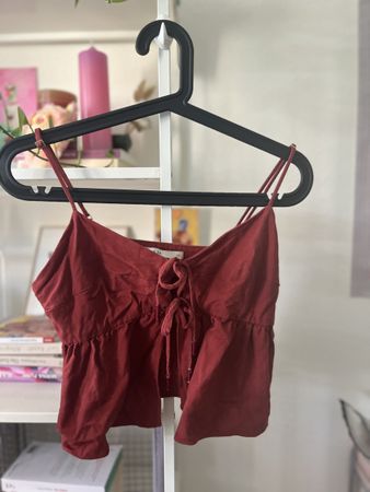 Bindetop verstellbar Gr. M aus Leinen-Mix 