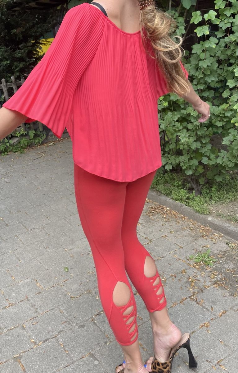 Leggings: Chic e sexy Leggings-cotone rosso-tgS/M – Nuovo (secondo la descrizione) da Gordevio venduto da LanaZimm 2