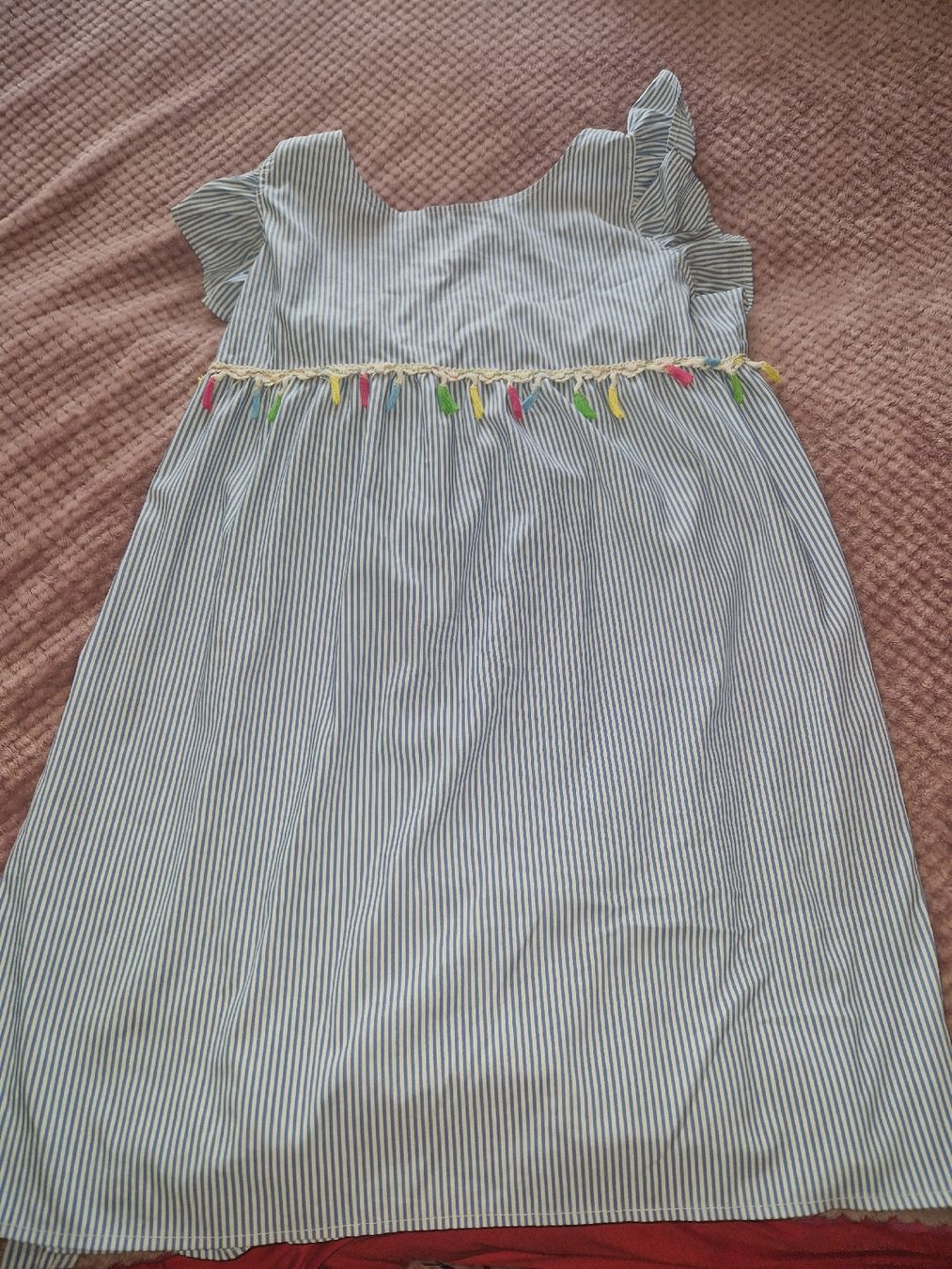 Vestiti: Sommerkleid gestreift mit Quasten Gr. L – Usato da Utzenstorf venduto da Ernie_und_Bert