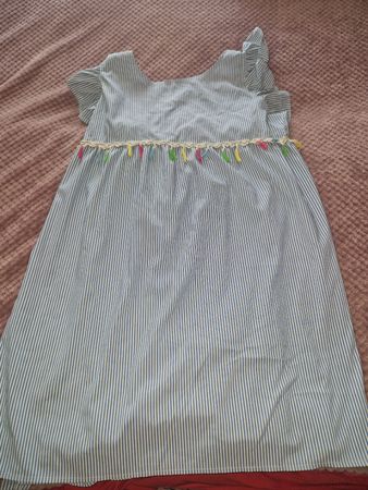 Sommerkleid gestreift mit Quasten Gr. L