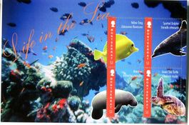 Block "Delfine, Fische". Montserrat