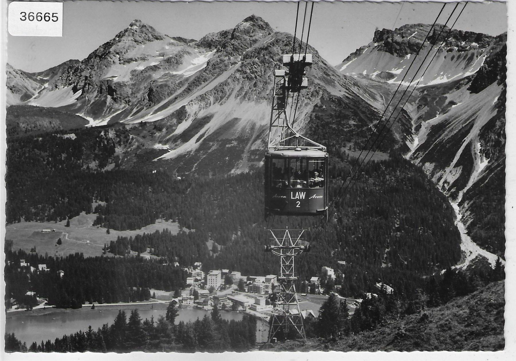 Ansichtskarten: Luftseilbahn Arosa-Weisshorn I. Sektion – Gebraucht aus Ettingen von Kartenplanet