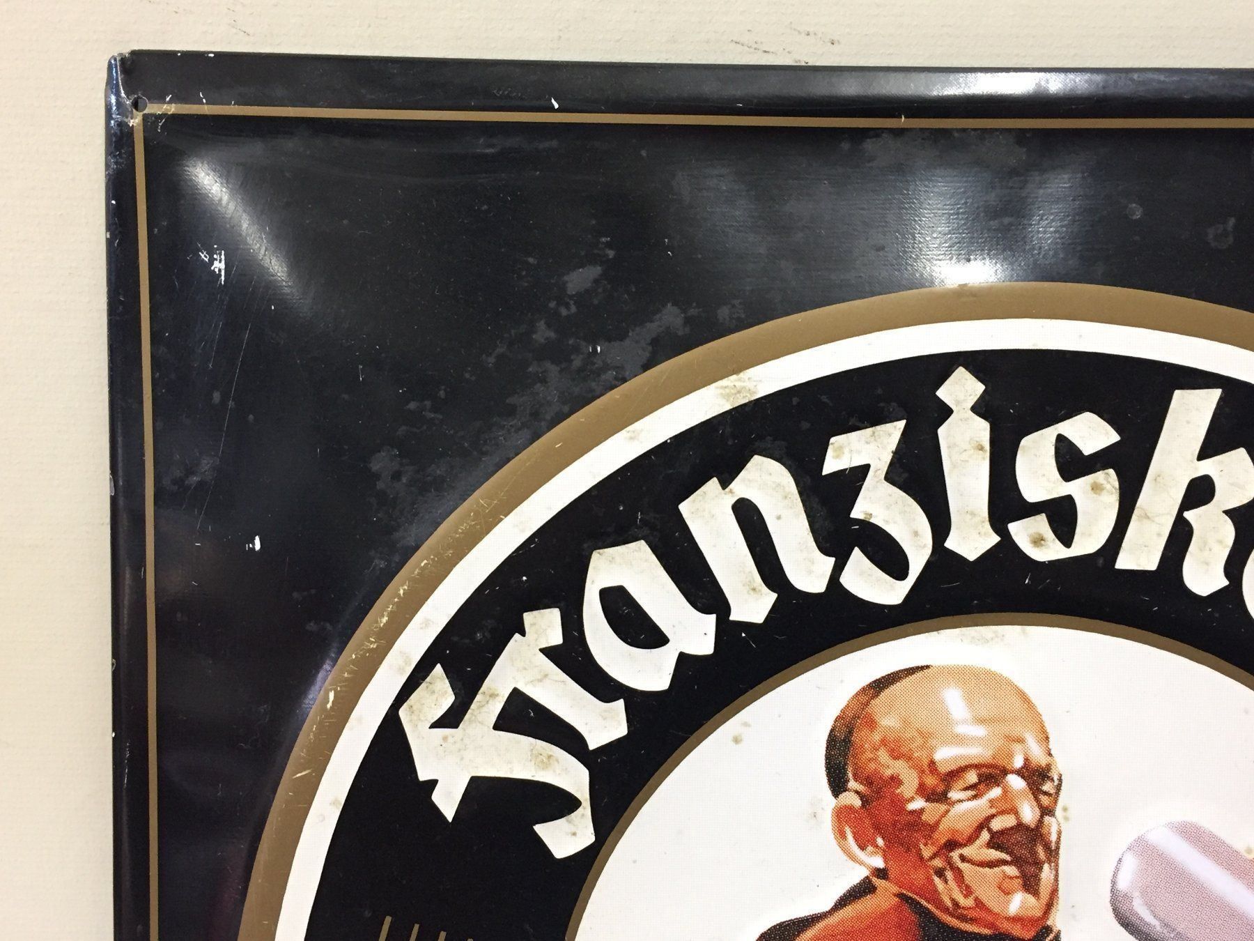 Schilder: Original VintageBlechschild Franziskaner – Gebraucht aus Schaffhausen von vintageville 2