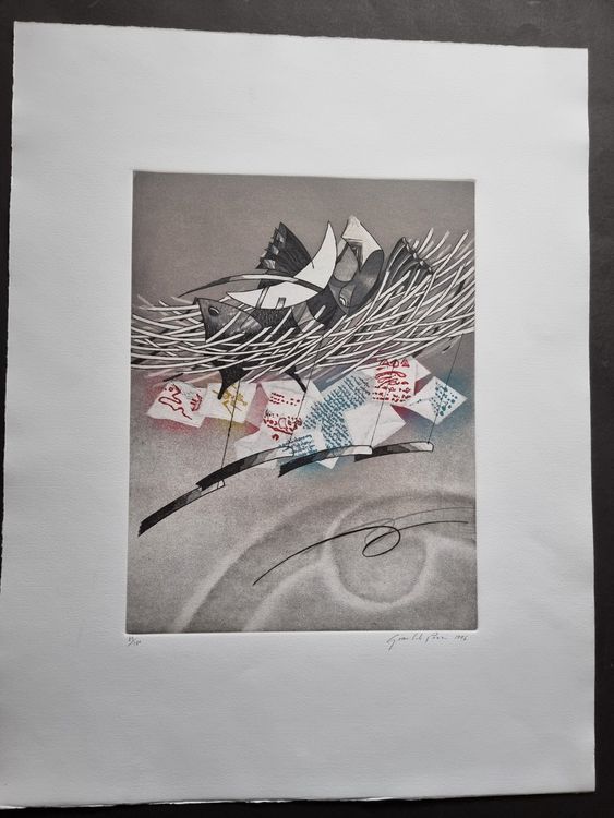 Giancarlo POZZI (1938) Grosse Radierung handsigniert Kaufen auf Ricardo