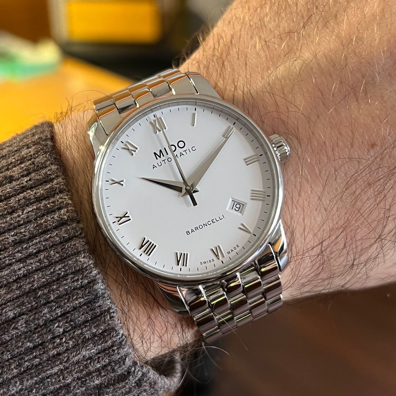 Mido Orologi: Mido Baroncelli Automatic Date M8600.4.26.1 – Usato da Carouge GE venduto da Watchaser 3