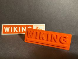 WIKING Sticker und Verkaufsschild neu Orange