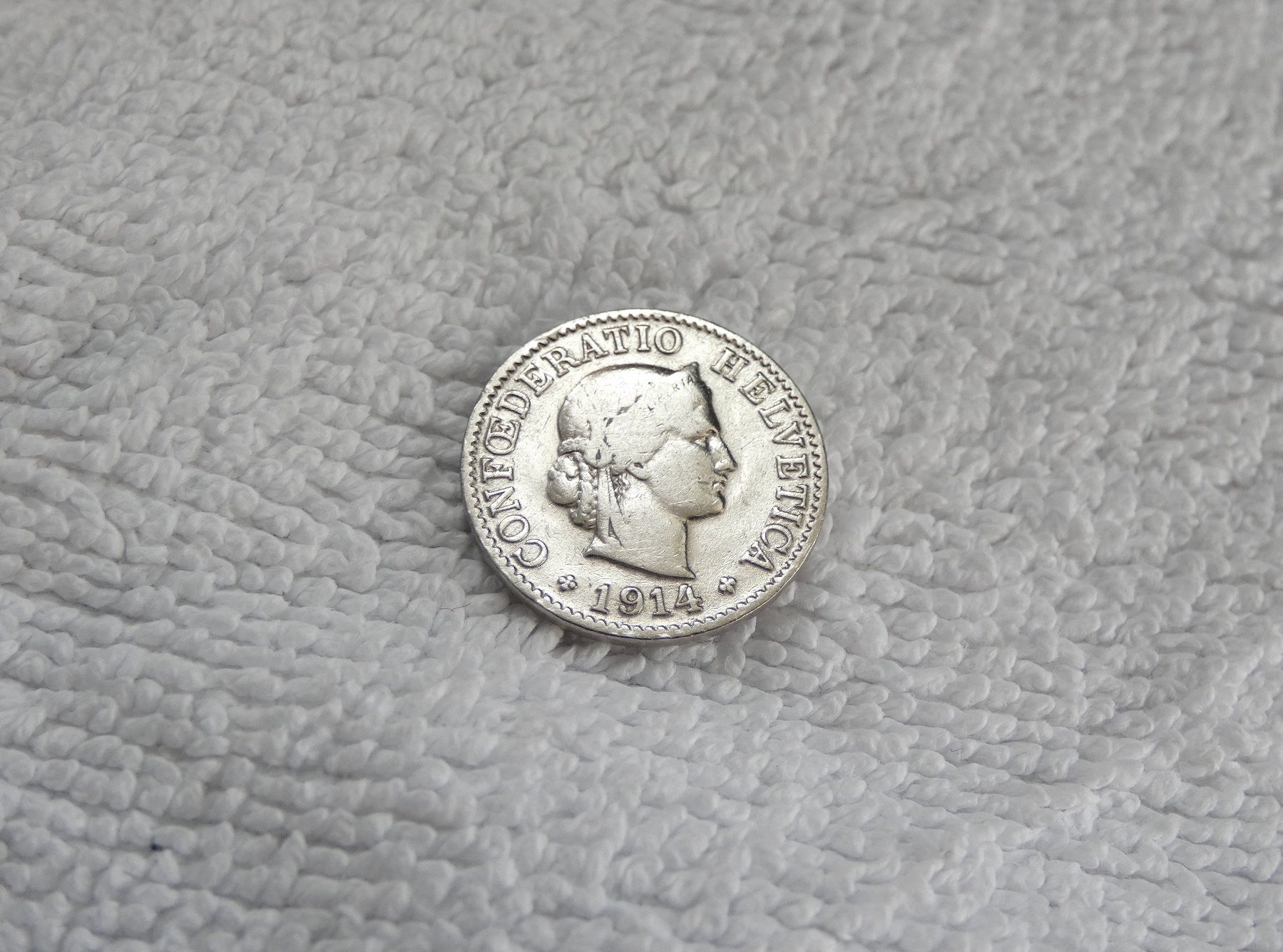 Tutti le monete: 5 centimes/rappen 1914 – Usato da Nyon venduto da Ilmi09