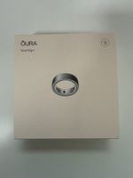 Oura Ring 4, Brushed silver, Gr. 9, NEU; inkl. Charging Case