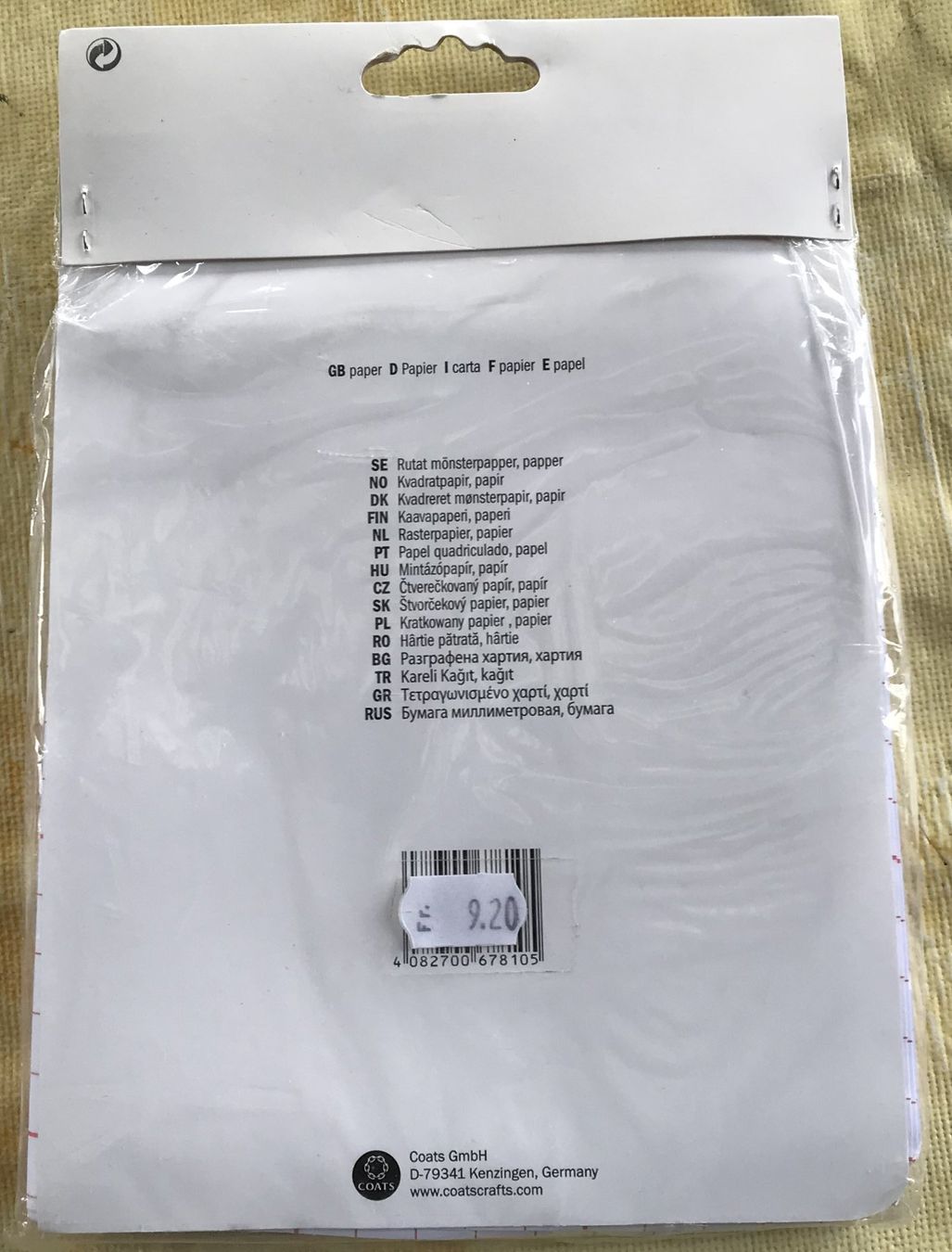 Carta: RASTERPAPIER NEU UND ORIGINALVERPACKT – Nuovo e nell'imballaggio originale da Ostermundigen venduto da Wyatt-Earp 1
