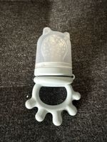 Baby Food Feeder Pacifier - Safe Teething Toy, Grey