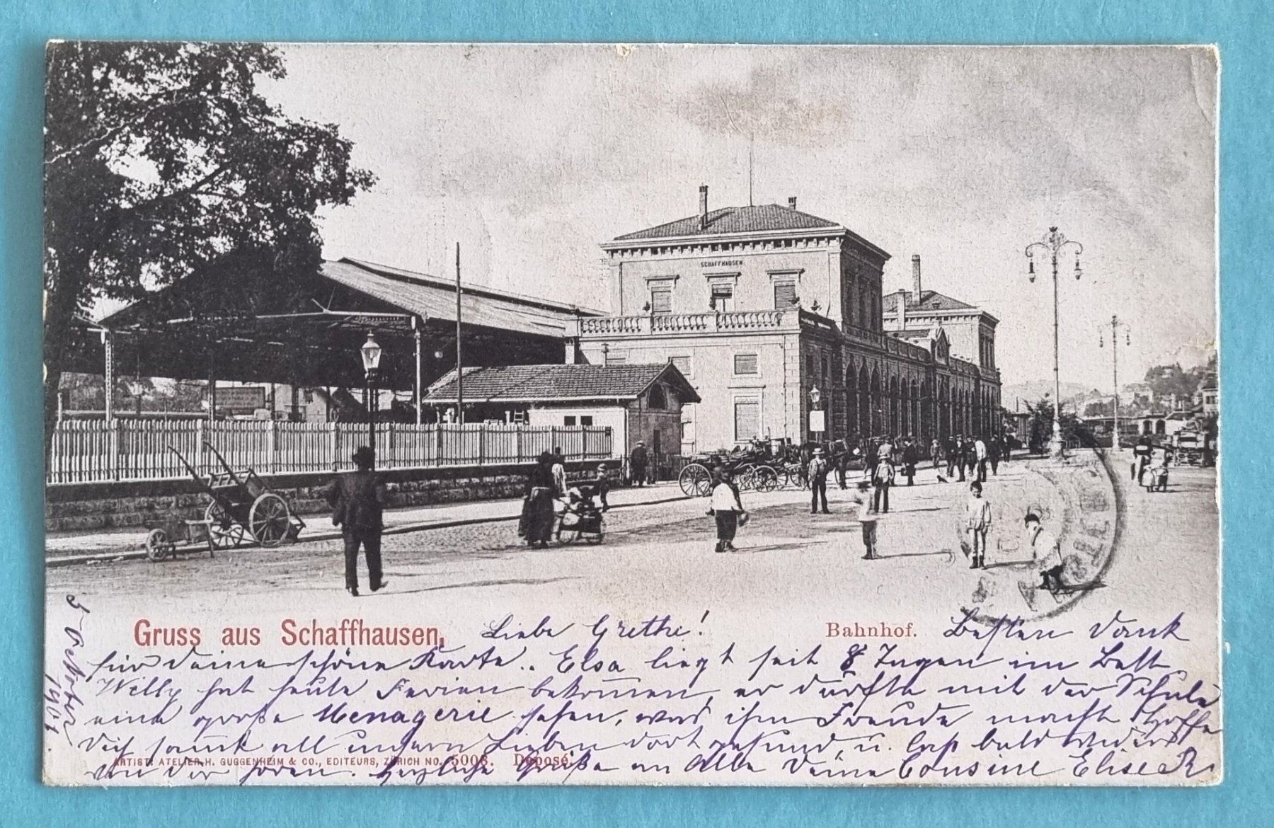 Ansichtskarten: Schaffhausen - Bahnhof - 1901 – Gebraucht aus Rothrist von RROENK