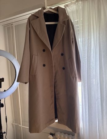 Herbst Mantel Wollmantel Beige Gr. M Top Zustand!