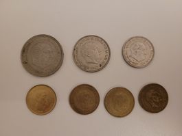 Spanien 1957 / 1966 7 Münzen