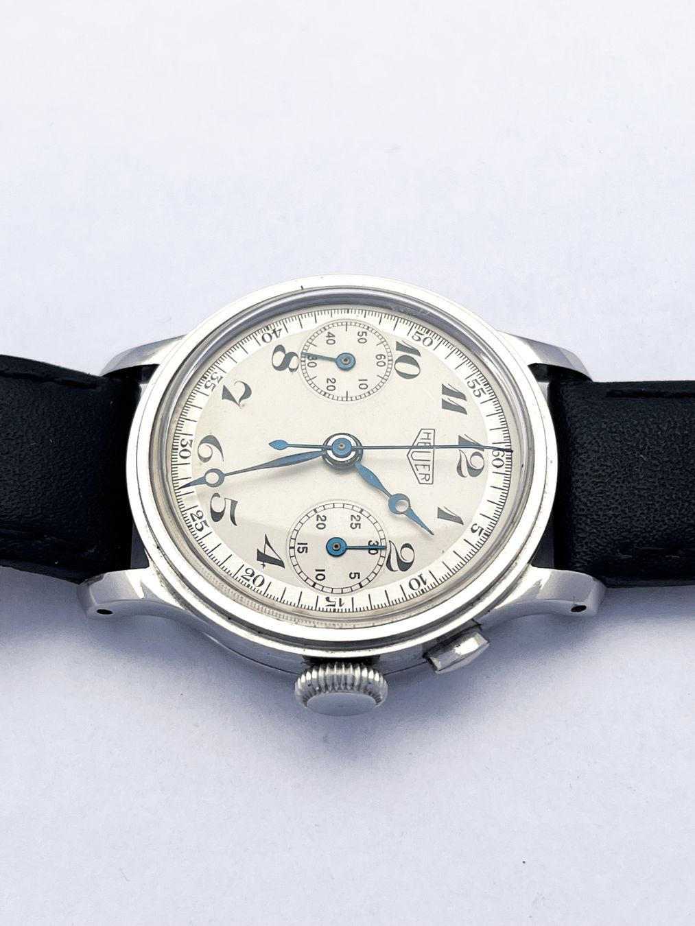 Tag Heuer Orologi: Heuer Chronograph, Ref. 2403, single-pusher, Vintage – Usato da Zürich venduto da Gemperle 3