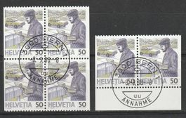 1988 Postbeförderung aus Markenheftchen teilgezähnt  ET-VOLL
