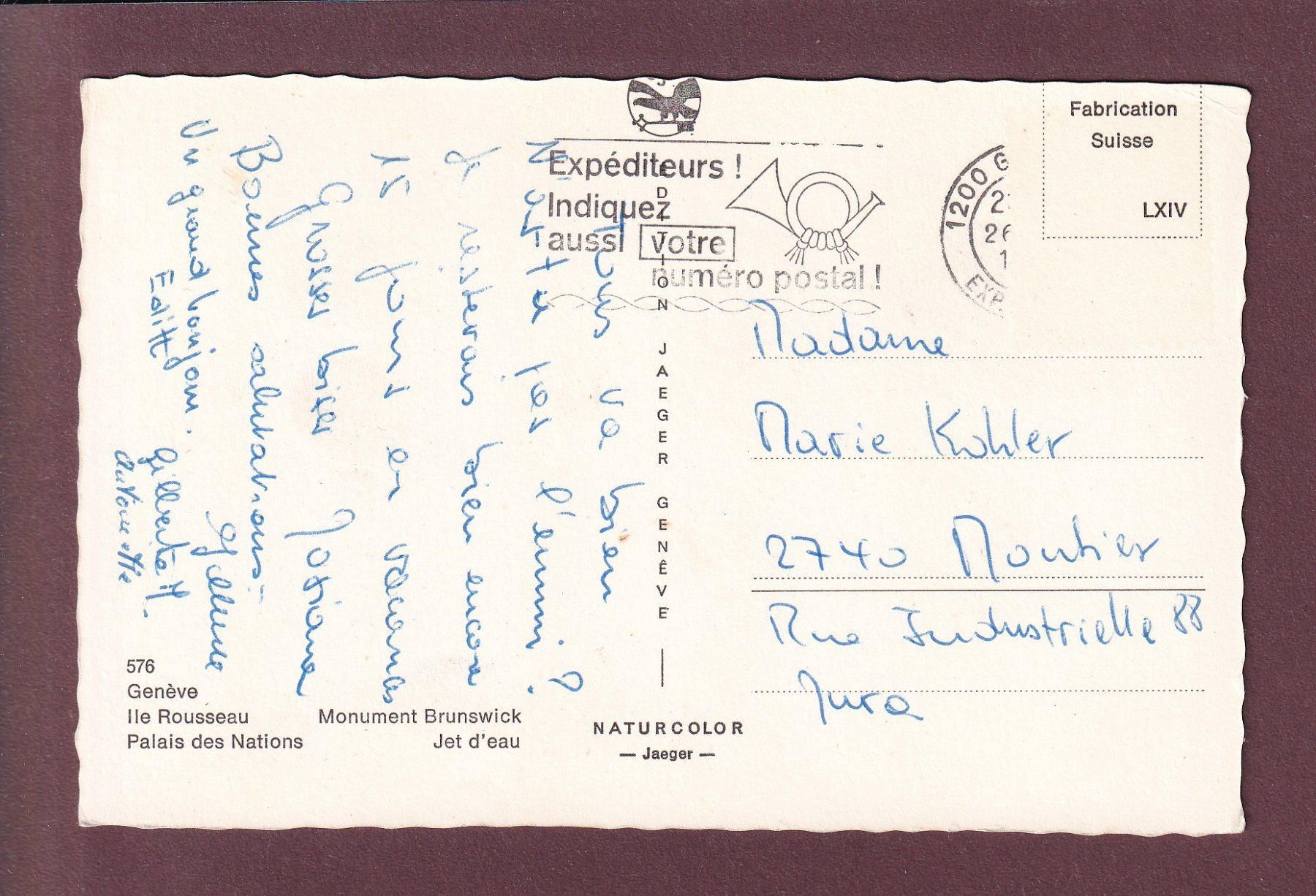 Cartoline postali: GENEVE - 4 images – Usato da Pully venduto da nicecards 1