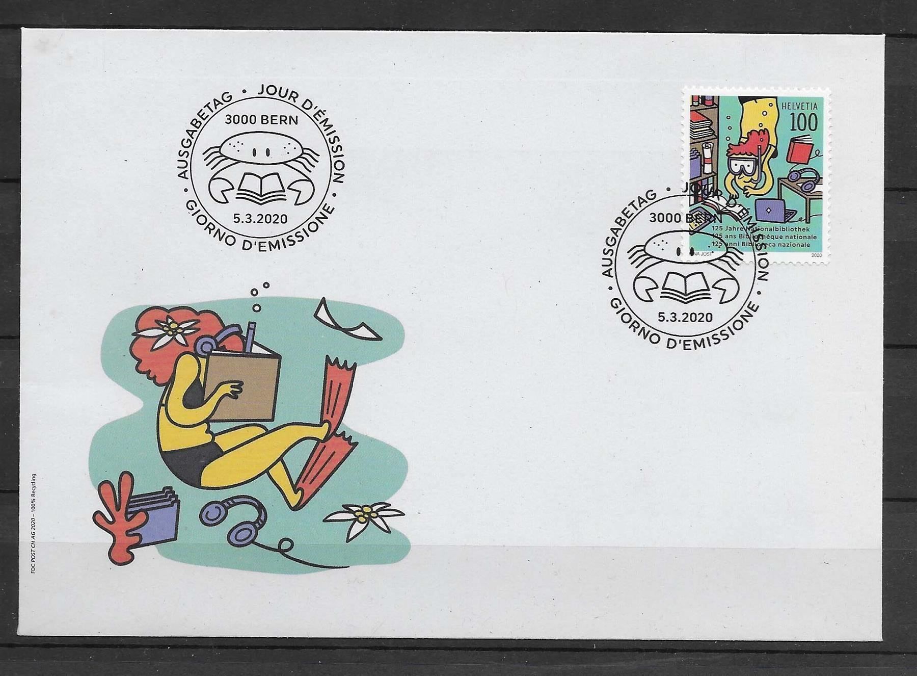 Tutti i francobolli: F1768 - FDC Bibliothèque nationale – Usato da Trélex venduto da Phil_Albert