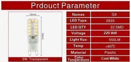 Lampade: NEU G9 LED Glühbirne 5W SMD2835 – Nuovo e nell'imballaggio originale da St. Margarethen TG venduto da ursk10 3