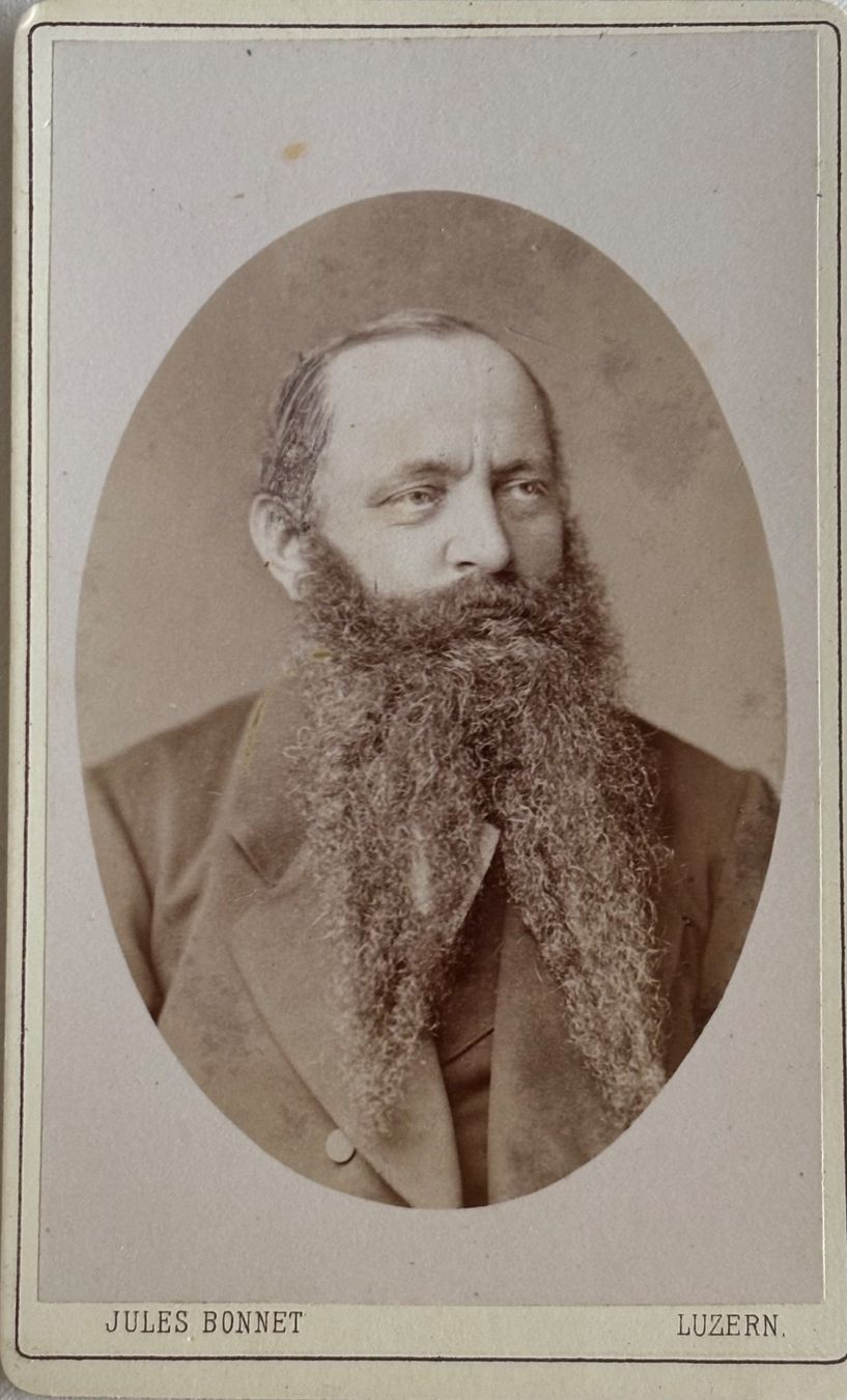 Ansichtskarten: CDV Jules Bonnet, Luzern - Mann mit Bart – Gebraucht aus Frauenfeld von Merk52