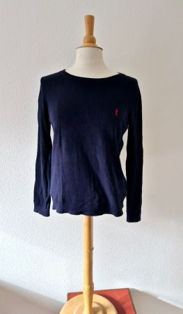 POLO CLUBM 38 PULLI PULLOVER BLAU ROT STICKEREI TOP ZU JEANS